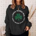 St Patrick's Day Running I Kinda Wanna Run Drink Beer Sweatshirt Gifts for Her