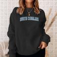 State Of North Carolina Varsity Style Faded Sweatshirt Gifts for Her