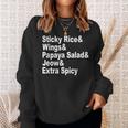 Sticky Rice Asian-Food Travel Noodle Foodie Sweatshirt Gifts for Her