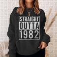 Straight Outta 1982 Year Of Birth Birthday Sweatshirt Gifts for Her