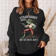 Strawberry Jams But My Pistol Don't Frog Meme Sweatshirt Gifts for Her