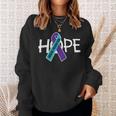 Suicide Prevention Purple Turquoise Ribbon Hope Sweatshirt Gifts for Her