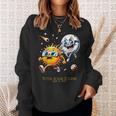 Sun Flees Moon Eclipse Chase Total Solar Eclipse 8-4-2024 Sweatshirt Gifts for Her