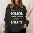 Super Papa Mais Aussi Super Papy Fête Des Pères Sweater e Cadeaux pour elle
