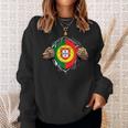 Super Portuguese Heritage Proud Portugal Roots Flag Sweatshirt Gifts for Her