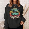 Surfer Big Sur California Beach Vintage Van Surf Sweatshirt Gifts for Her