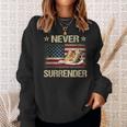 Never Surrender Gold Sneakers Pro Trump 2024 Sweatshirt Gifts for Her