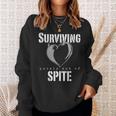 Surviving Purely Out Of Spite Heart With Devil Horns Sweatshirt Gifts for Her