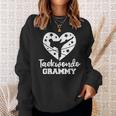 Taekwondo Grammy Heart Taekwondo Athlete Sweatshirt Gifts for Her