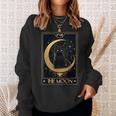 Tarot Card The Crescent Moon Black Cat Gothic Trendy Women Sweatshirt Gifts for Her