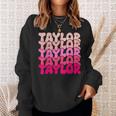 Taylor Vintage Personalized Name I Love Taylor Sweatshirt Gifts for Her