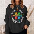 Teacher Autism Awareness Teach Hope Love Inspire Sweatshirt Gifts for Her