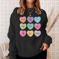 Teacher Valentine's Day Candy Heart School Women Sweatshirt Gifts for Her