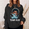 Team Boy Baby Announcement Gender Reveal Party Sweatshirt Gifts for Her