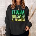 Tequila Limes Sunshine Vacation Saying Beach Quote Party Sweatshirt Gifts for Her