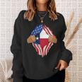 Texas Roots Inside State Flag American Proud Sweatshirt Gifts for Her
