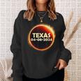 Texas Solar Eclipse 2024 April 8 Totality Texas Sweatshirt Gifts for Her