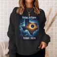 Texas Solar Eclipse 2024 Starry Night Solar Eclipse 2024 Sweatshirt Gifts for Her