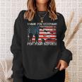 Thank You For Your Service Patriotic Thank You Veterans Day Sweatshirt Gifts for Her