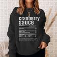 Thanksgiving Christmas Cranberry Sauce Nutritional Facts Sweatshirt Gifts for Her