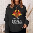 This Is My Thanksgiving Pajama Turkey Day Sweatshirt Gifts for Her
