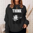 Think Outside The Litter Box Cat Kitty Butt Poop Lick Sweatshirt Gifts for Her