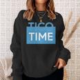 Tico Time Surf Culture Sunset Costa Rican Surfers Sweatshirt Gifts for Her