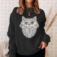 Tiger-Cat Bearded White Sweatshirt Gifts for Her