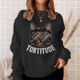 Tortitude Tortie Cat Owner Tortoiseshell Cat Lover Sweatshirt Gifts for Her