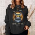 Total Solar Eclipse 2024 Buffalo New York Totality Cat Sweatshirt Gifts for Her