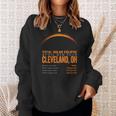 Total Solar Eclipse 2024 Cleveland Ohio Path Of Totality Sweatshirt Gifts for Her