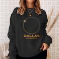 Total Solar Eclipse 2024 Dallas Texas Path Of Totality Sweatshirt Gifts for Her