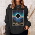 Total Solar Eclipse 2024 Dallas Texas Vintage Sweatshirt Gifts for Her