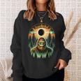 Total Solar Eclipse 2024 Vintage Bigfoot Sasquatch Sweatshirt Gifts for Her