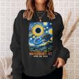 Total Solar Eclipse 2024 Waterbury Vermont Starry Night Sweatshirt Gifts for Her