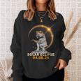 Total Solar Eclipse April 8 2024 America Dinosaurs Trex Dino Sweatshirt Gifts for Her