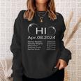 Total Solar Eclipse April 8 2024 Totality Ohio Schedule Time Sweatshirt Gifts for Her
