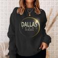 Total Solar Eclipse Dallas Texas April 8 2024 Eclipse Sweatshirt Gifts for Her