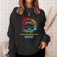 Total Solar Eclipse Ohio 2024 Colorful Eclipse 040824 Sweatshirt Gifts for Her