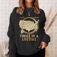 Total Solar Eclipse Twice In A Lifetime 2024 Usa Map Sweatshirt Gifts for Her