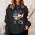 Totality America Usa Map Total Solar Eclipse 04082024 Sweatshirt Gifts for Her