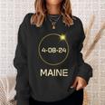 Totality Path 2024 Maine Total Eclipse Pocket Sweatshirt Gifts for Her