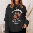 Totality Total Solar Eclipse April 8 2024 Armadillo Sweatshirt Gifts for Her