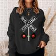 Train Railroad Crossing With Lights Road Sign Sweatshirt Gifts for Her