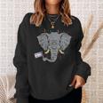 Transgender Flag Elephant Lgbt Trans Pride Stuff Animal Sweatshirt Gifts for Her