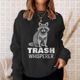 Trash Whisperer Cute Raccoon Face Raccoon Lovers Sweatshirt Gifts for Her