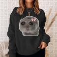 Trauriger Hamster Meme Hamster Mit Tränenden Augen Sweatshirt Geschenke für Sie