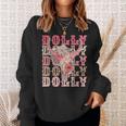 Trendy Dolly First Name Guitar Pink Cowgirl Western Sweatshirt Gifts for Her