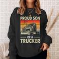 Truck Driver's Son Trucker's Son Father's Day Vintage Sweatshirt Gifts for Her