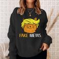 Trump Hair Cat 45 2020 Fake News Cool Pro Republicans Sweatshirt Gifts for Her